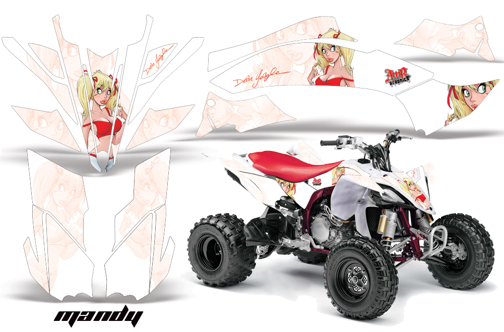 Yamaha YFZ450 2009 Graphics Mandy White